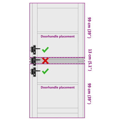 Interior Door White 93 x 211 cm Plywood