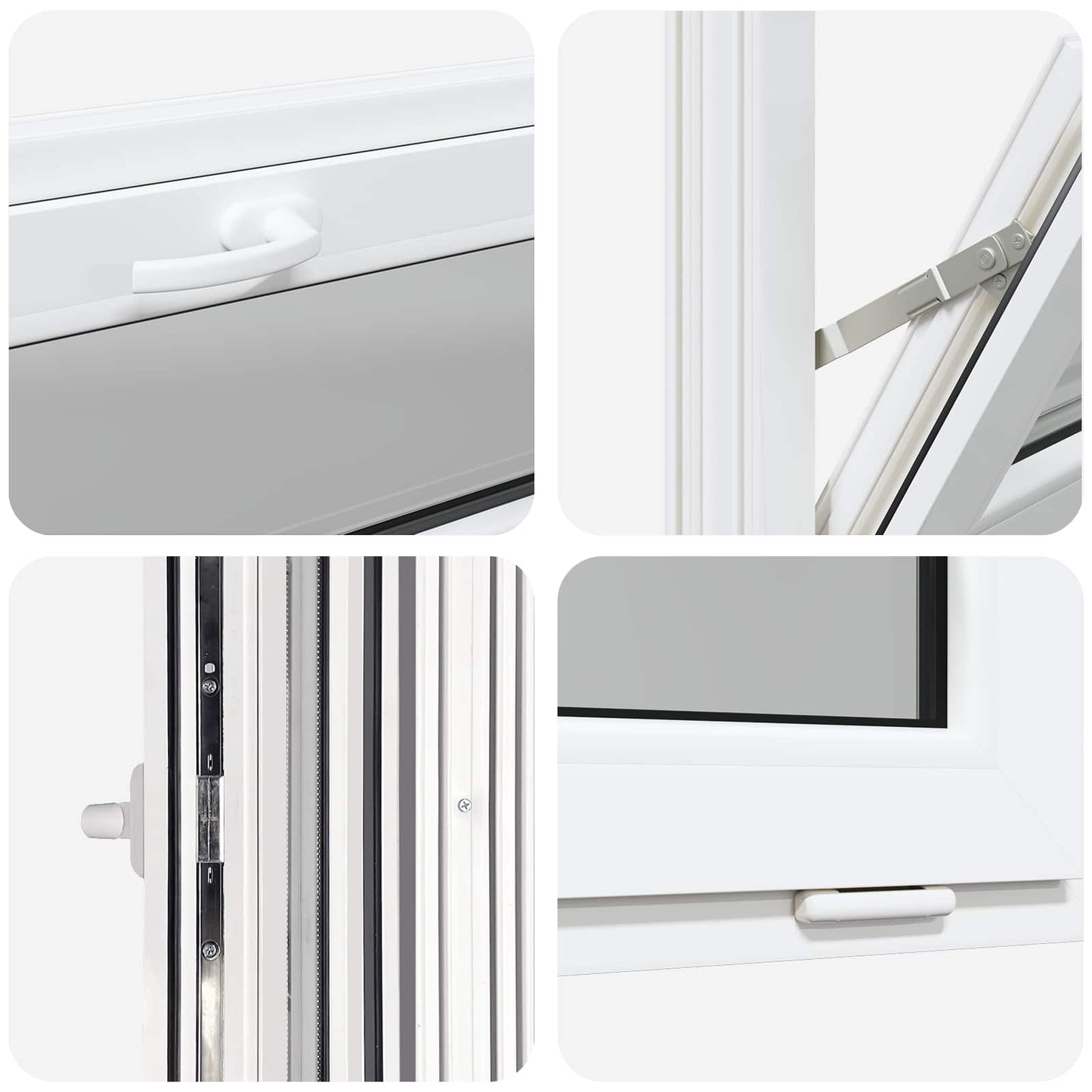 Basement Window RISOR 100 x 40 cm PVC and Glass White
