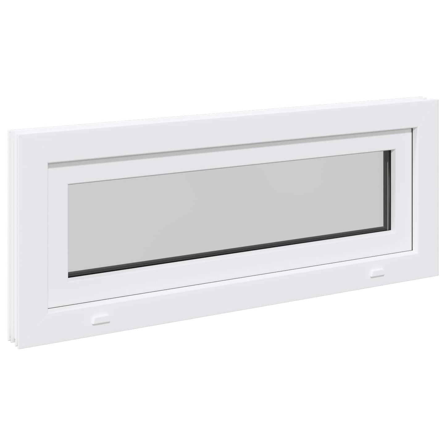 Basement Window RISOR 100 x 40 cm PVC and Glass White