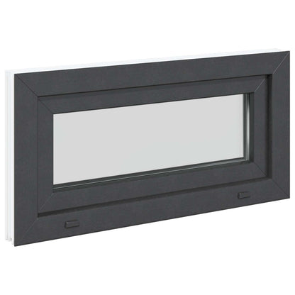 Basement Window RISOR 80 x 40 cm PVC and Glass Anthracite