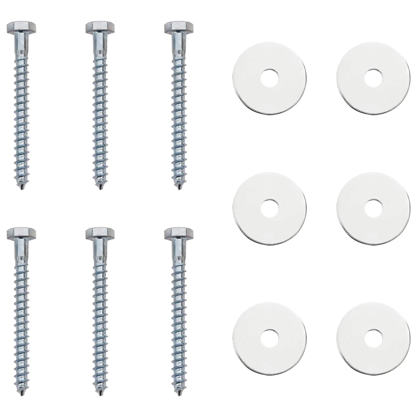 Earth anchor 6 pcs Silver Ø10 x 30 cm Galvanized Metal