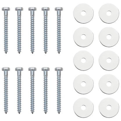 Earth anchor 10 pcs Silver Ø10 x 30 cm Galvanized Metal