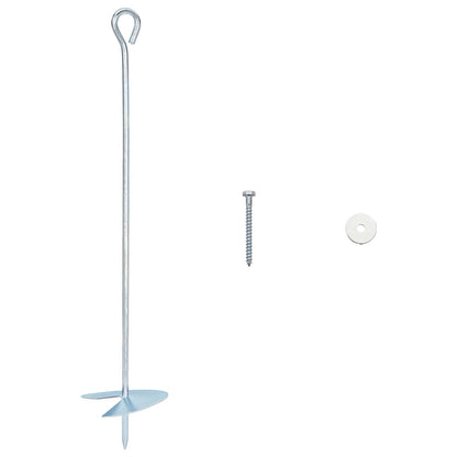 Earth anchor 10 pcs Silver Ø10 x 50 cm Galvanized Metal