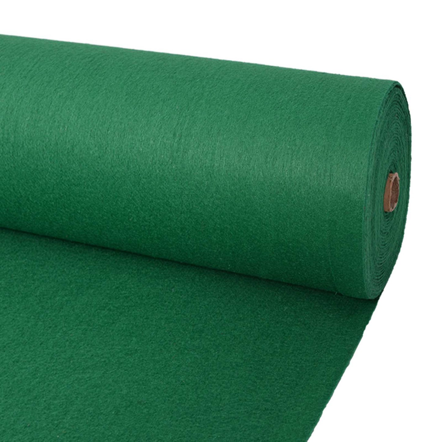 Carpet Plain Green 1 x 12 m Fabric