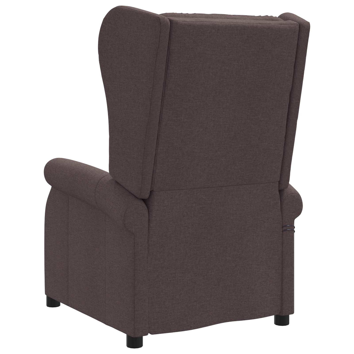 Wing Back Electric Massage Recliner Chair Dark Brown Fabric