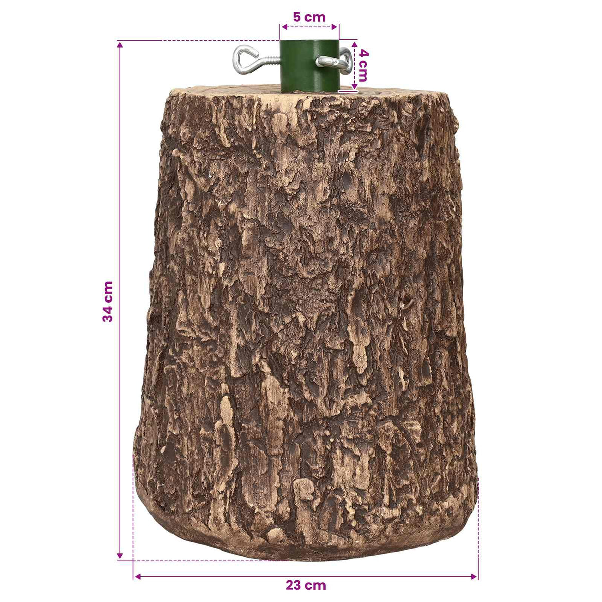 Christmas Tree Stand Trunk Shape Dia. 23 x 34 cm