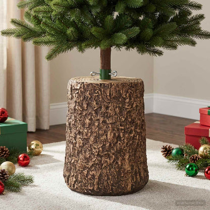 Christmas Tree Stand Trunk Shape Ø 31.5 x 40 cm Magnesium Oxide