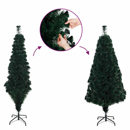 Fiber Optic Christmas Tree 180 cm 24 LEDs Warm White PVC Green
