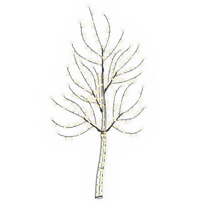 LED Wall Christmas Tree 180 cm 200 LEDs Warm White Steel Black