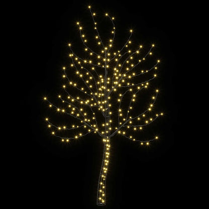 LED Wall Christmas Tree 180 cm 200 LEDs Warm White Steel Black