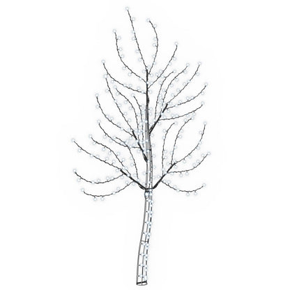 LED Wall Christmas Tree 180 cm 200 LEDs Cold White Steel Black