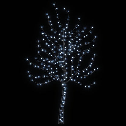 LED Wall Christmas Tree 180 cm 200 LEDs Cold White Steel Black