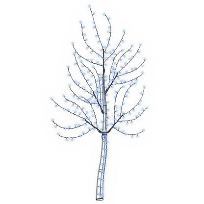 LED Wall Christmas Tree 180 cm 200 LEDs Blue Steel Black