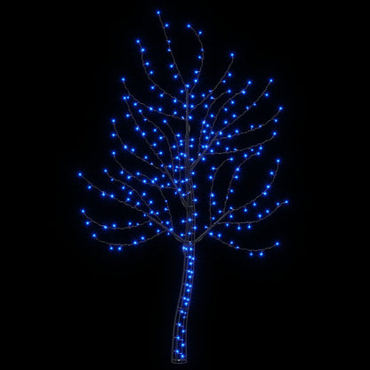 LED Wall Christmas Tree 180 cm 200 LEDs Blue Steel Black