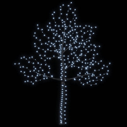 LED Wall Christmas Tree 210 cm 312 LEDs Cold White Steel Black
