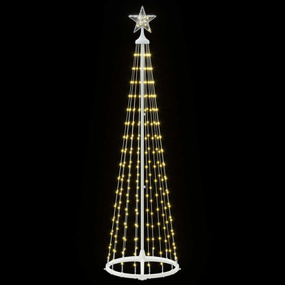 LED Cone Christmas Tree 180 cm 250 LEDs Warm White Steel White