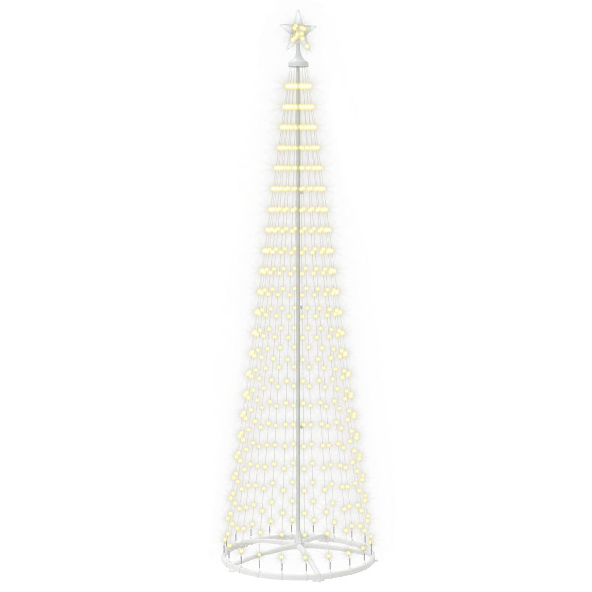 LED Cone Christmas Tree 250 cm 470 LEDs Warm White Steel White