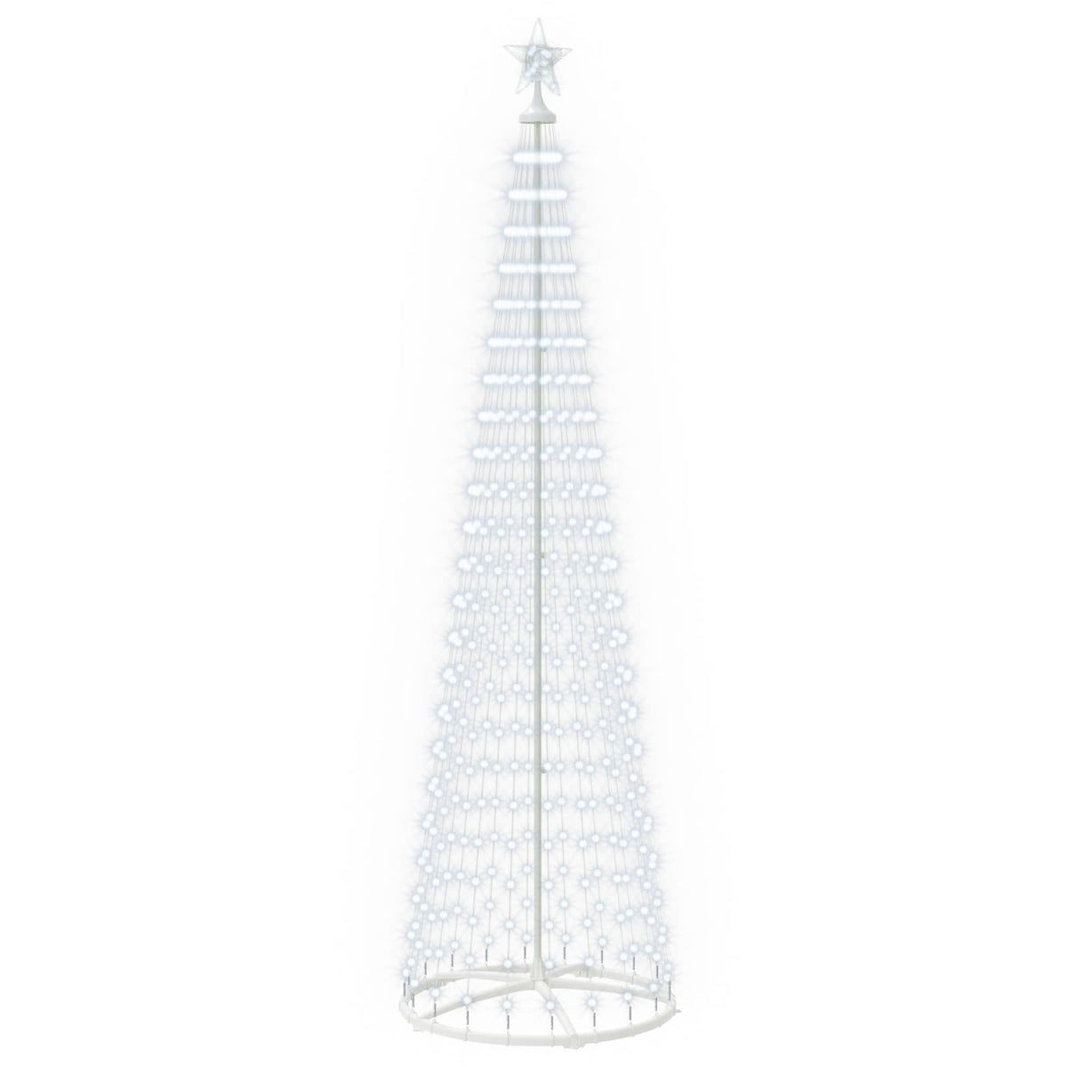 LED Cone Christmas Tree 250 cm 470 LEDs Cold White Steel White