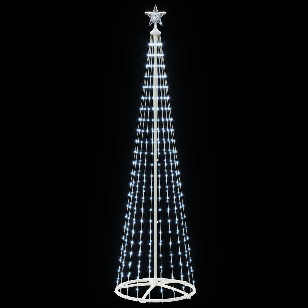 LED Cone Christmas Tree 250 cm 470 LEDs Cold White Steel White