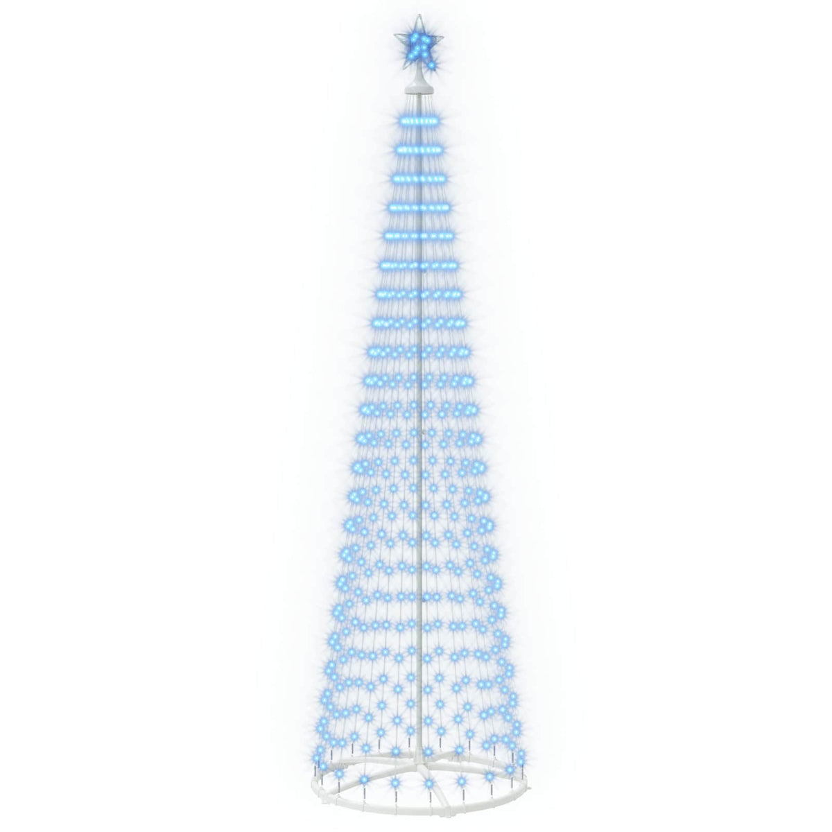 LED Cone Christmas Tree 250 cm 470 LEDs Blue Steel White