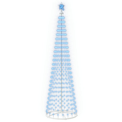 LED Cone Christmas Tree 250 cm 470 LEDs Blue Steel White