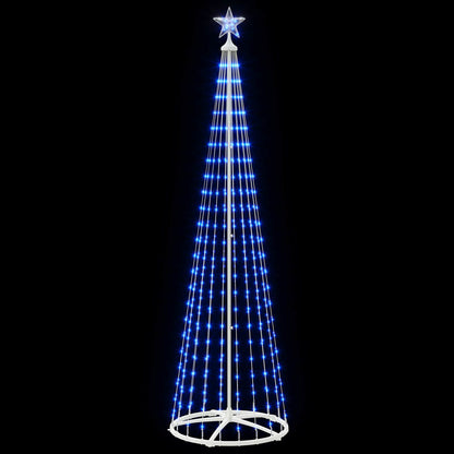 LED Cone Christmas Tree 250 cm 470 LEDs Blue Steel White