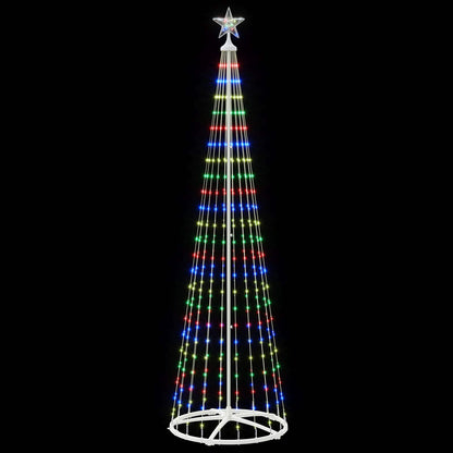 LED Cone Christmas Tree 250 cm 470 LEDs Multicolour Steel White
