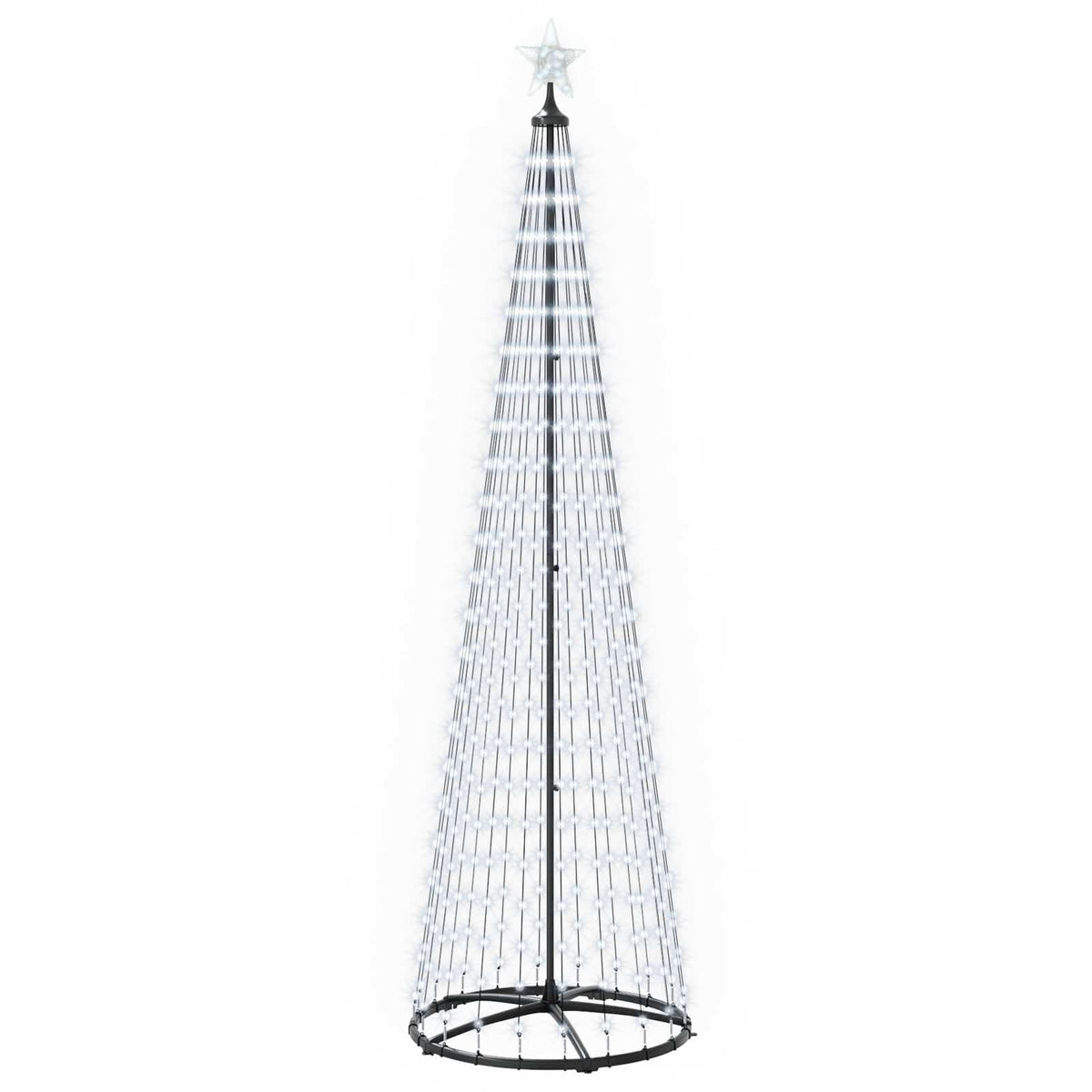 LED Cone Christmas Tree 250 cm 470 LEDs Cold White Steel White