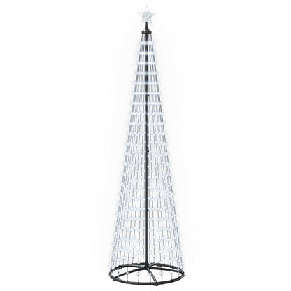 LED Cone Christmas Tree 250 cm 470 LEDs Cold White Steel White