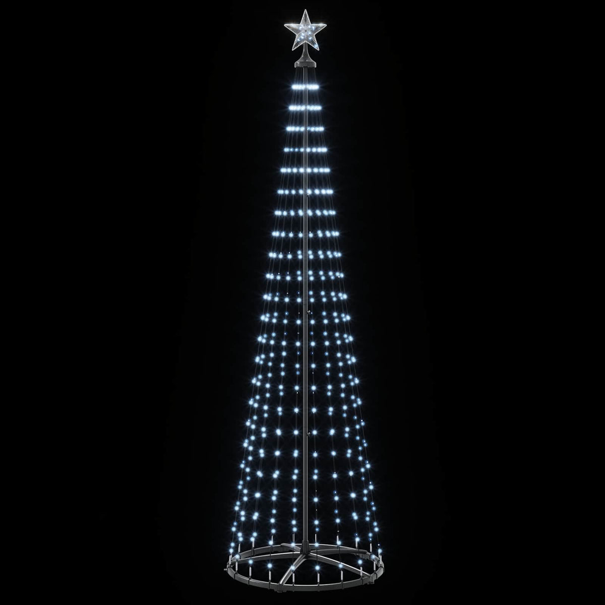 LED Cone Christmas Tree 250 cm 470 LEDs Cold White Steel White