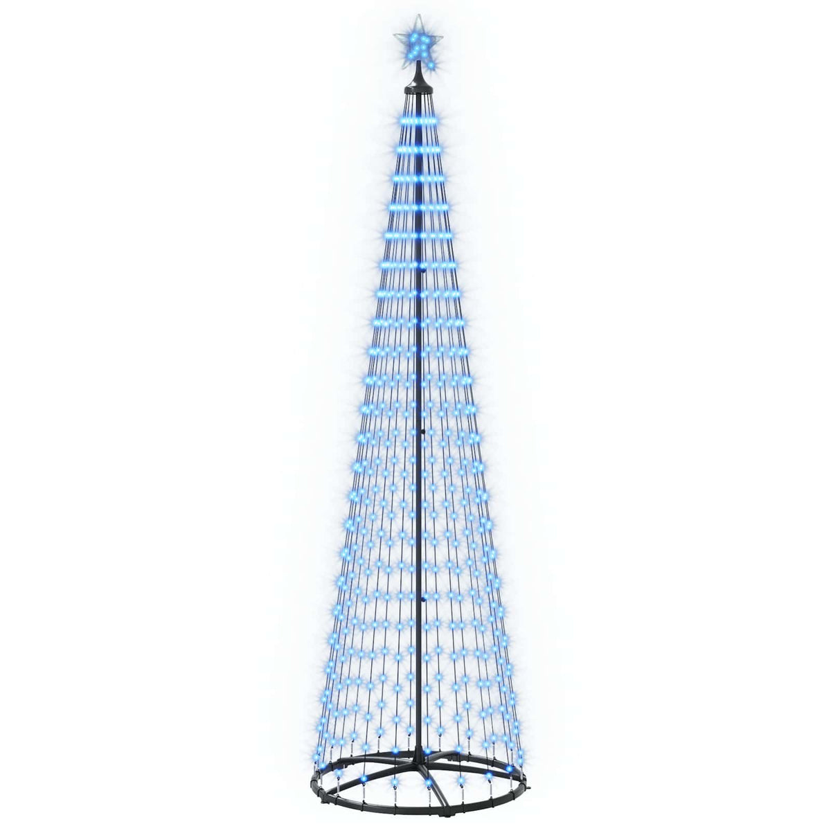 LED Cone Christmas Tree 250 cm 470 LEDs Blue Steel White