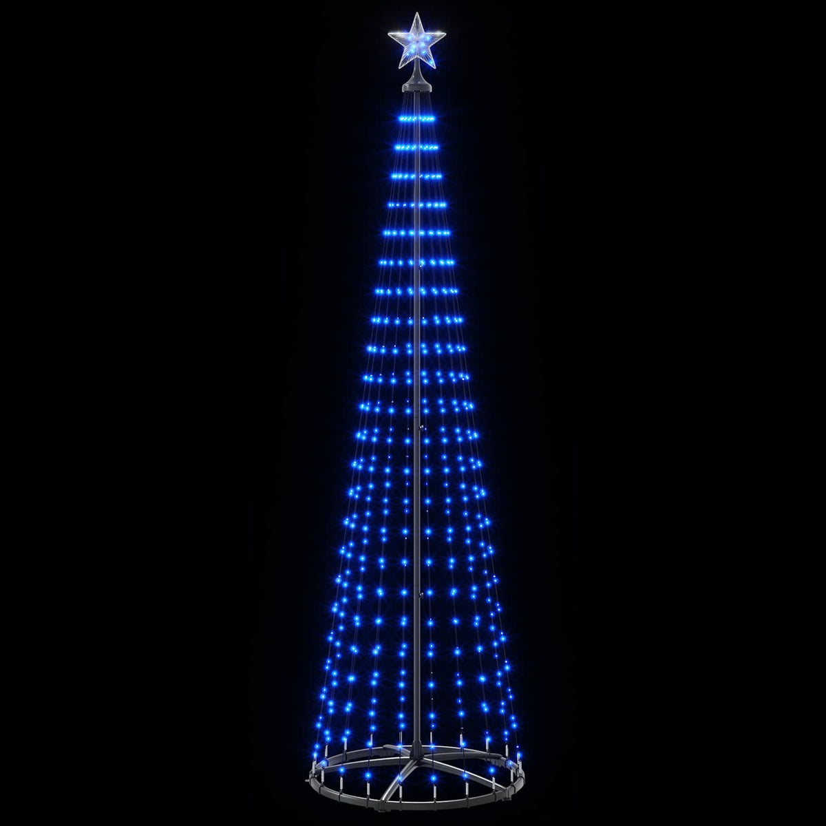 LED Cone Christmas Tree 250 cm 470 LEDs Blue Steel White