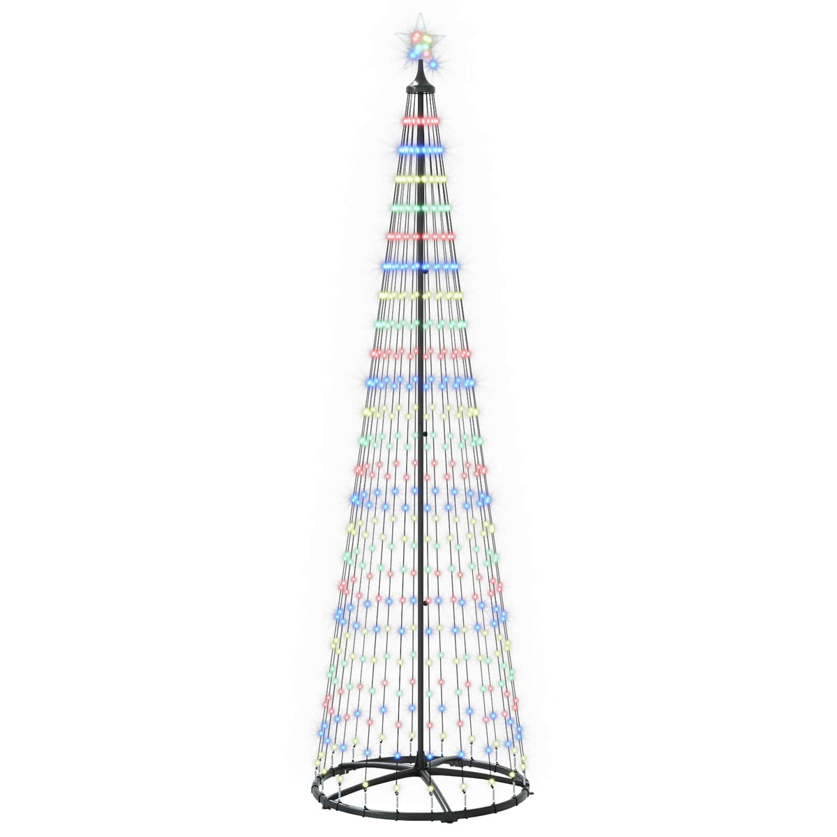 LED Cone Christmas Tree 250 cm 470 LEDs Multicolour Steel White