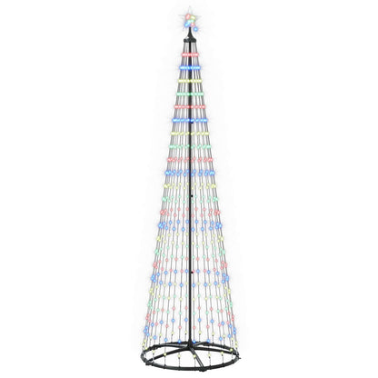 LED Cone Christmas Tree 250 cm 470 LEDs Multicolour Steel White