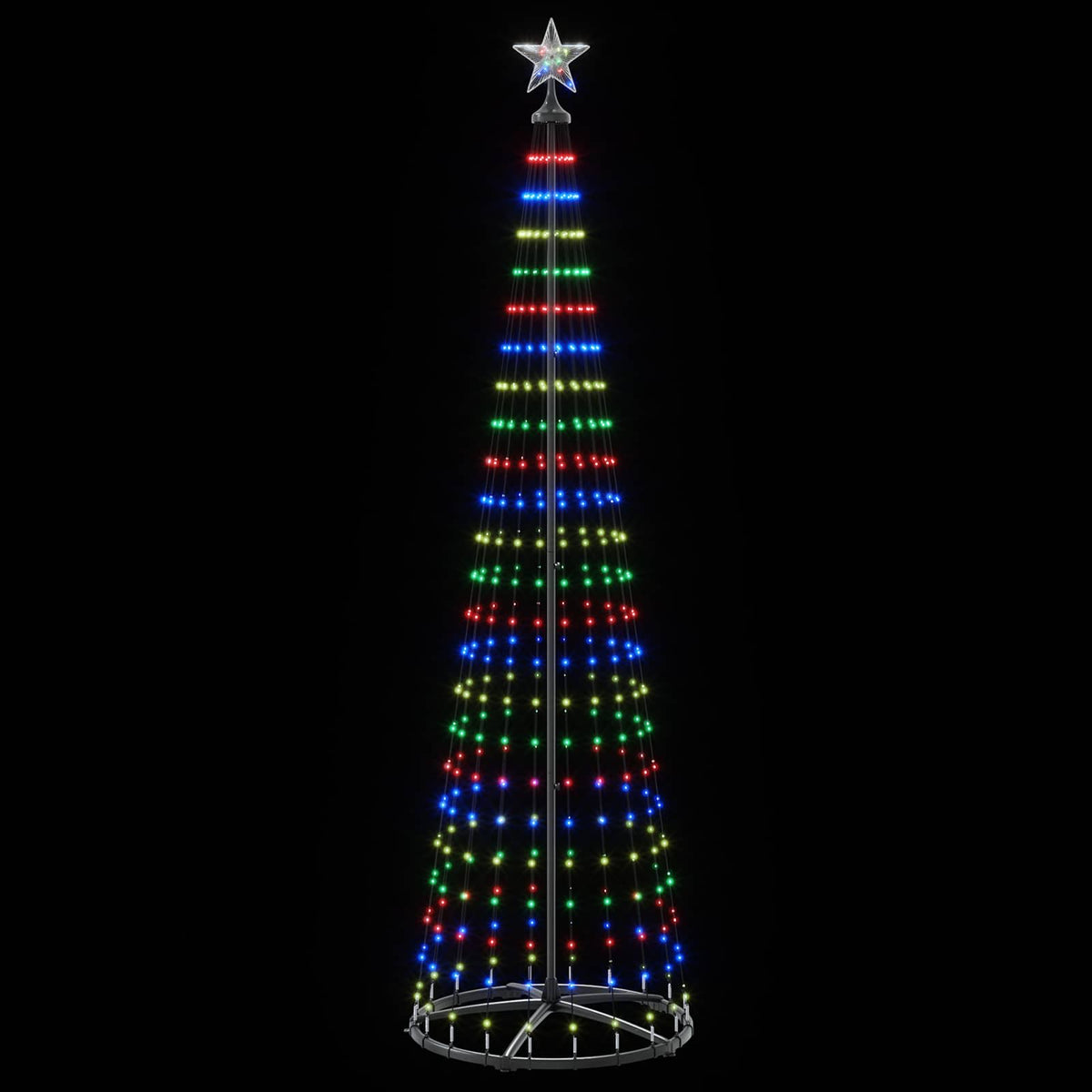 LED Cone Christmas Tree 250 cm 470 LEDs Multicolour Steel White