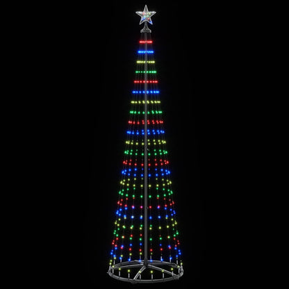 LED Cone Christmas Tree 250 cm 470 LEDs Multicolour Steel White