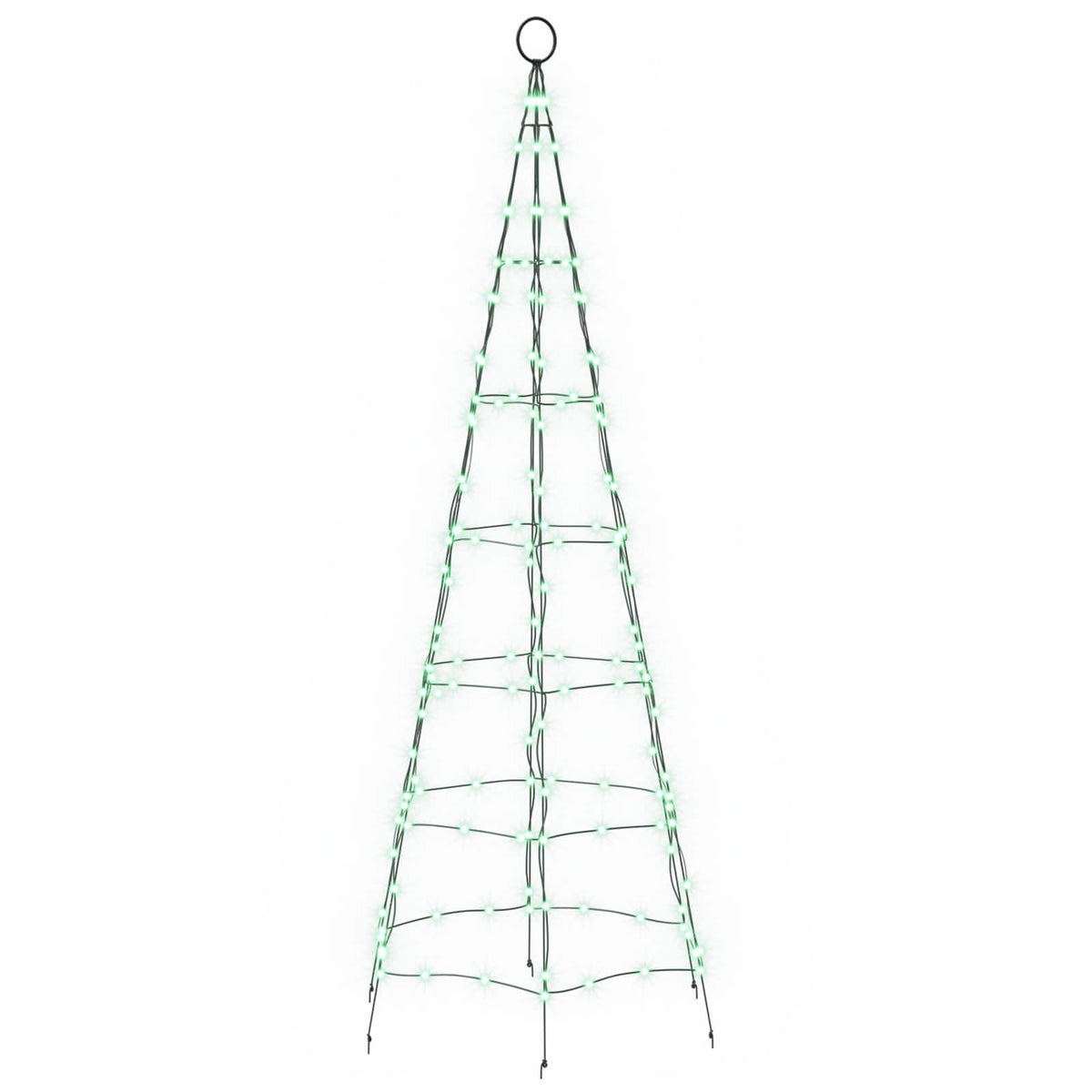 LED Christmas Tree 180 cm 168 LEDs Multicolour iron Black