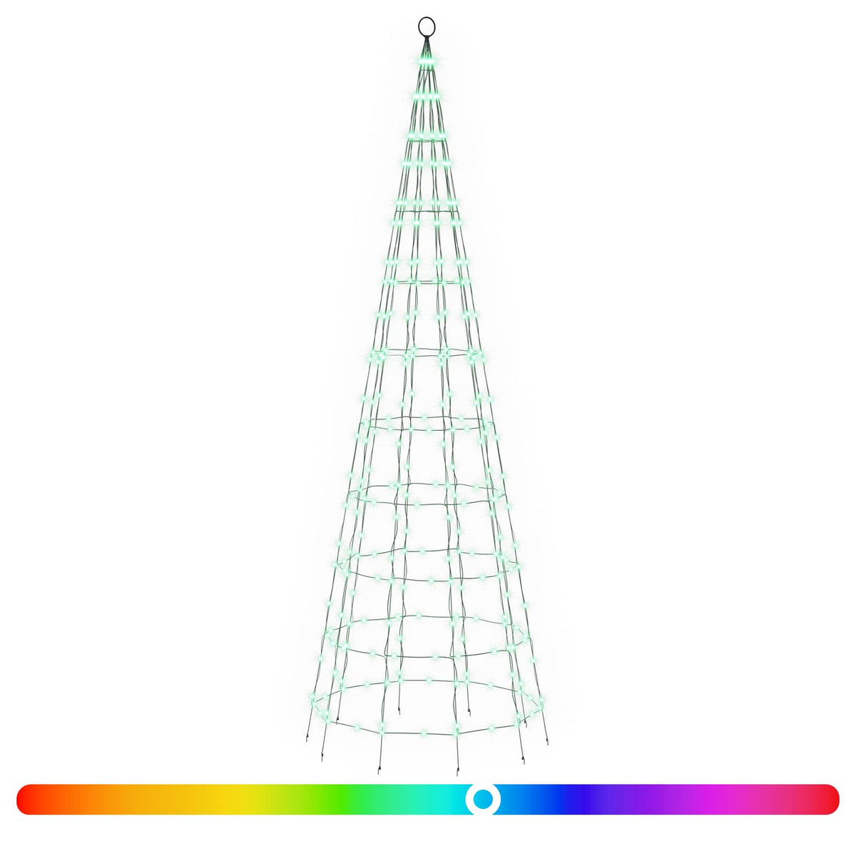 LED Christmas Tree 300 cm 390 LEDs Multicolour iron Black