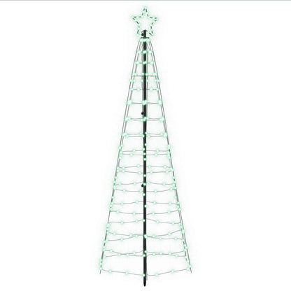 LED Christmas Tree 180 cm 168 LEDs Multicolour Steel Black