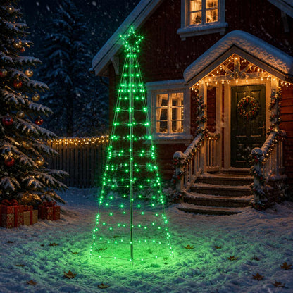 LED Christmas Tree 250 cm 300 LEDs Multicolour Steel Black