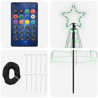 LED Christmas Tree 250 cm 300 LEDs Multicolour Steel Black