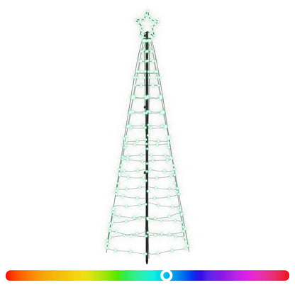 LED Christmas Tree 250 cm 300 LEDs Multicolour Steel Black
