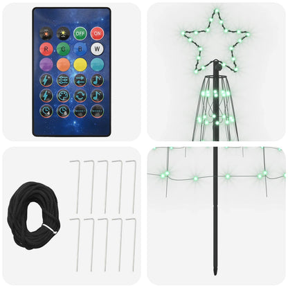 LED Christmas Tree 300 cm 390 LEDs Multicolour Steel Black
