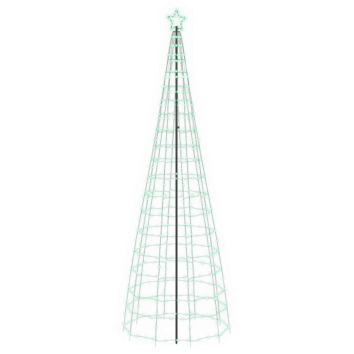 LED Christmas Tree 300 cm 390 LEDs Multicolour Steel Black