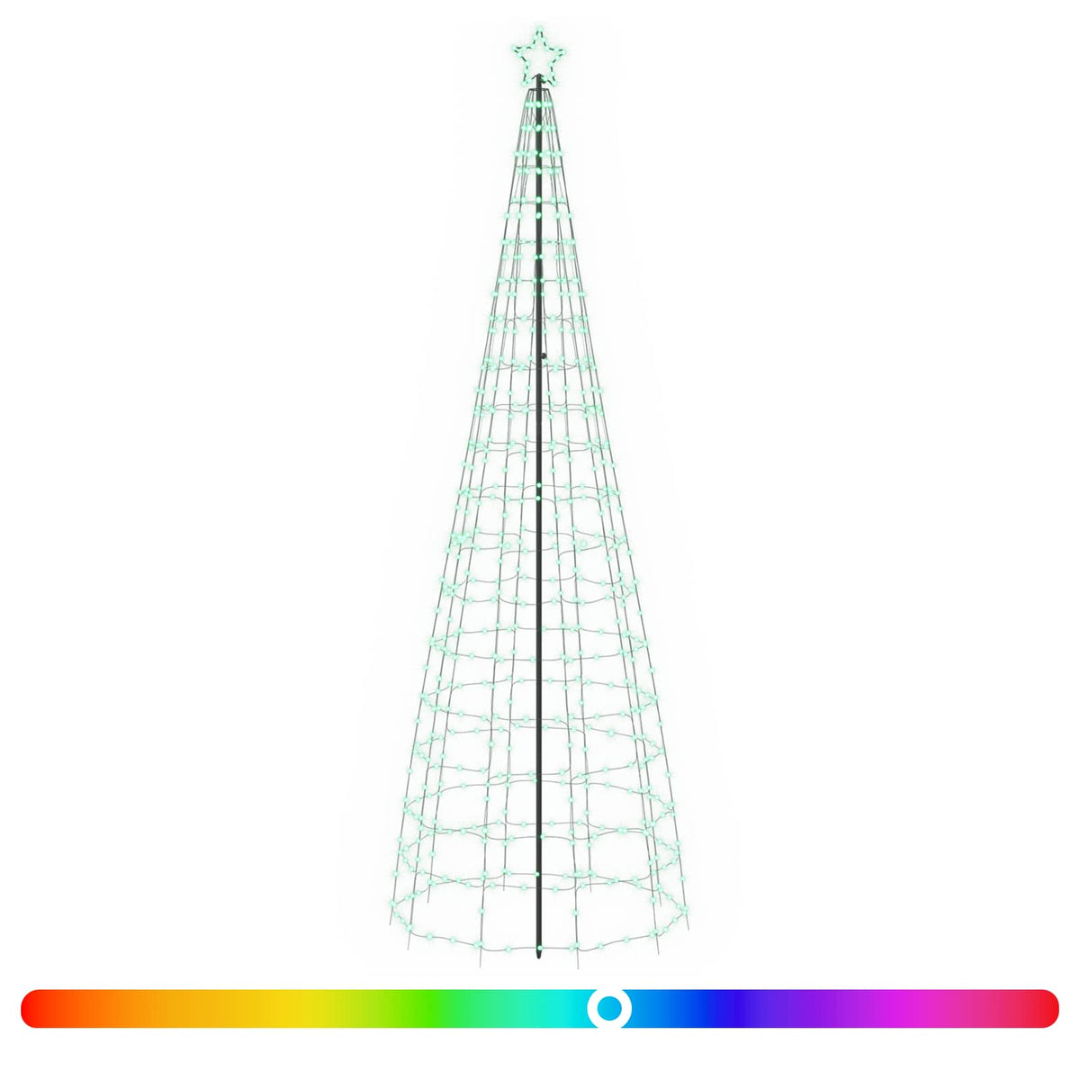 LED Christmas Tree 300 cm 390 LEDs Multicolour Steel Black