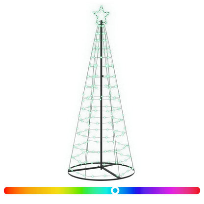 LED Christmas Tree 180 cm 168 LEDs RGB Steel RGB