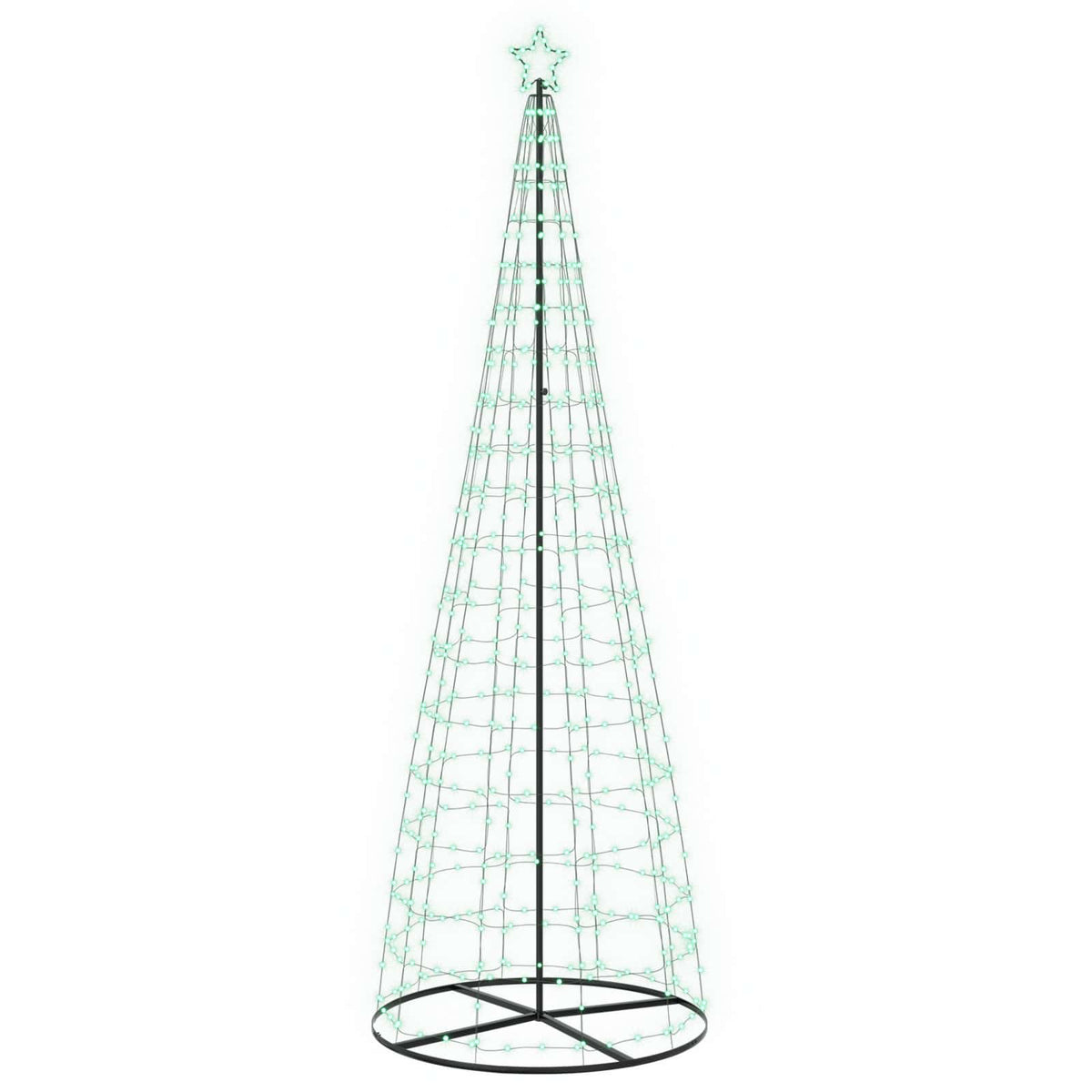 LED Christmas Tree 300 cm 390 LEDs RGB Steel RGB
