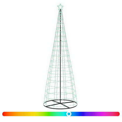 LED Christmas Tree 300 cm 390 LEDs RGB Steel RGB