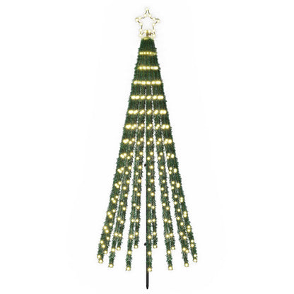 LED Christmas Tree 180 cm 255 LEDs Warm White Steel Black