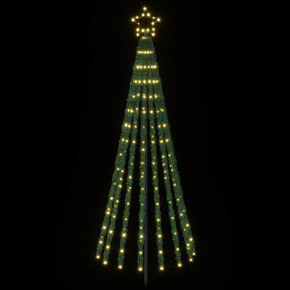 LED Christmas Tree 180 cm 255 LEDs Warm White Steel Black